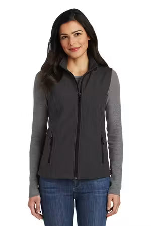 Port Authority L325 - Women's Core Soft Shell Vest - Custom Logo - 4" LEFT CHEST EMBROIDERY