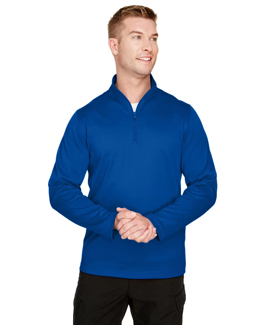Harriton M748 - Men's Advantage Snag Protection Plus IL Quarter-Zip - Custom Logo - 4" LEFT CHEST PRINT