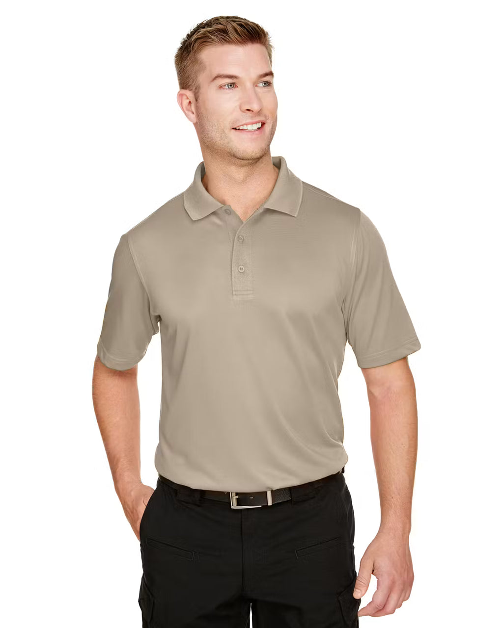 Harriton M348 - Men's Advantage Snag Protection Polo - Custom Logo - 4" LEFT CHEST EMBROIDERED (Copy) (Copy)