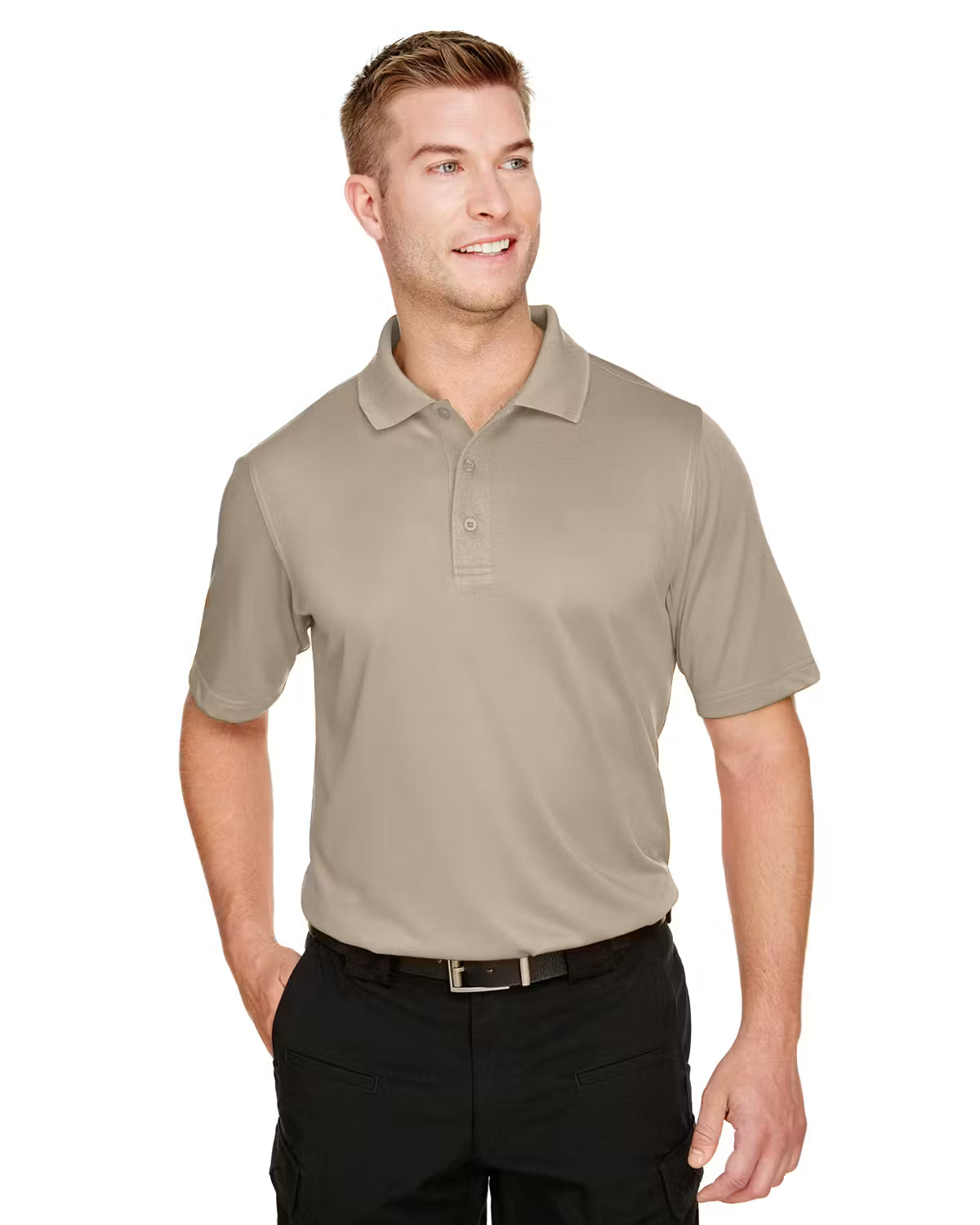 Harriton M348 - Men's Advantage Snag Protection Polo - Custom Logo - 4" LEFT CHEST EMBROIDERED (Copy) (Copy)
