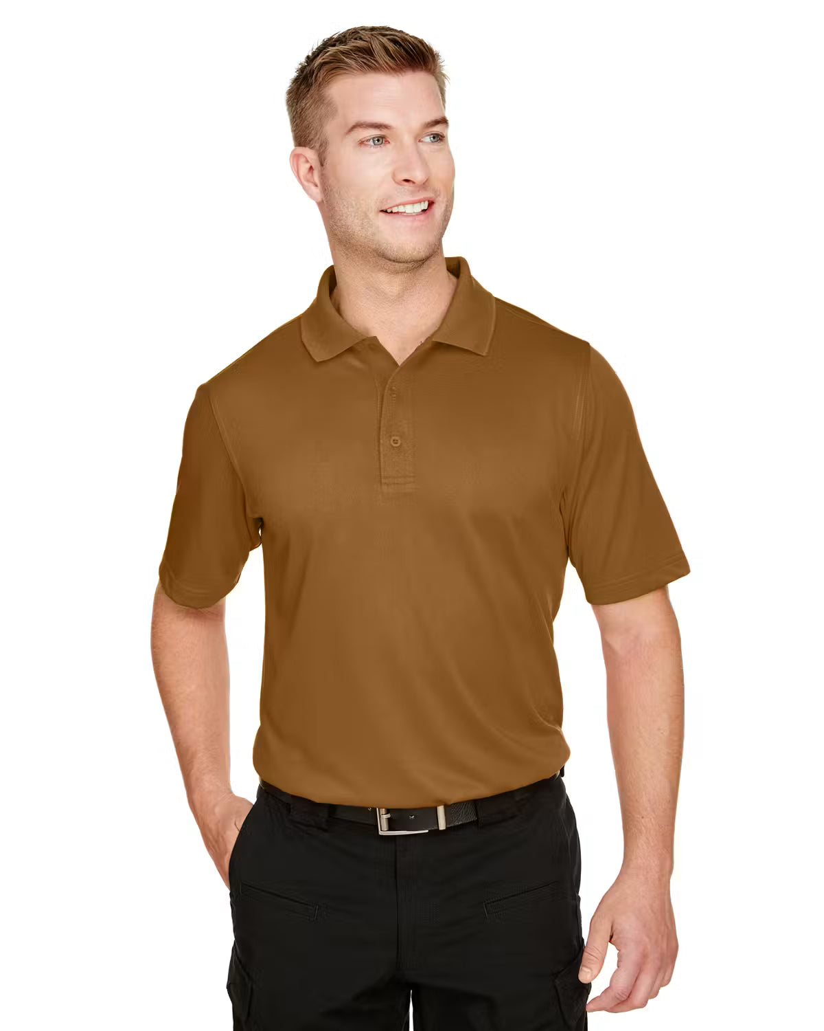 Harriton M348 - Men's Advantage Snag Protection Polo - Custom Logo - 4" LEFT CHEST EMBROIDERED (Copy) (Copy)