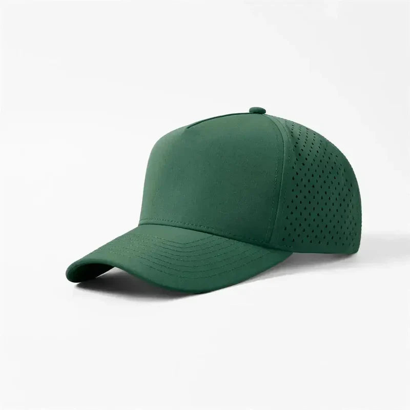 Foremost 6526 - 5 Panel Laser Performance Hat – Dark Green - Customized with Your Logo