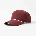 Foremost 6526P - 5 Panel Laser Performance Rope Hat – D.Red K106-22 - Customized with Your Logo