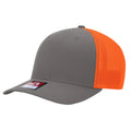 Richardson 110 R-Flex Trucker Cap (Flex Fitted) – Charcoal/Neon Orange - Customized with Your Logo