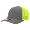 Richardson 110 R-Flex Trucker Cap (Flex Fitted) – Charcoal/Neon Yellow - Customized with Your Logo