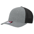 Richardson 110 R-Flex Trucker Cap (Flex Fitted) – Heather Grey/Black - Customized with Your Logo
