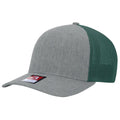 Richardson 110 R-Flex Trucker Cap (Flex Fitted) – Heather Grey/Dark Green - Customized with Your Logo