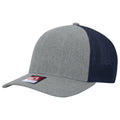 Richardson 110 R-Flex Trucker Cap (Flex Fitted) – Heather Grey/Navy - Customized with Your Logo