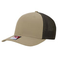 Richardson 110 R-Flex Trucker Cap (Flex Fitted) – Khaki/Coffee - Customized with Your Logo