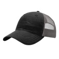 Richardson 111 Garment Washed Trucker Hat –  Black/Charcoal - Customized with Your Logo
