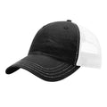 Richardson 111 Garment Washed Trucker Hat –   Black/White - Customized with Your Logo