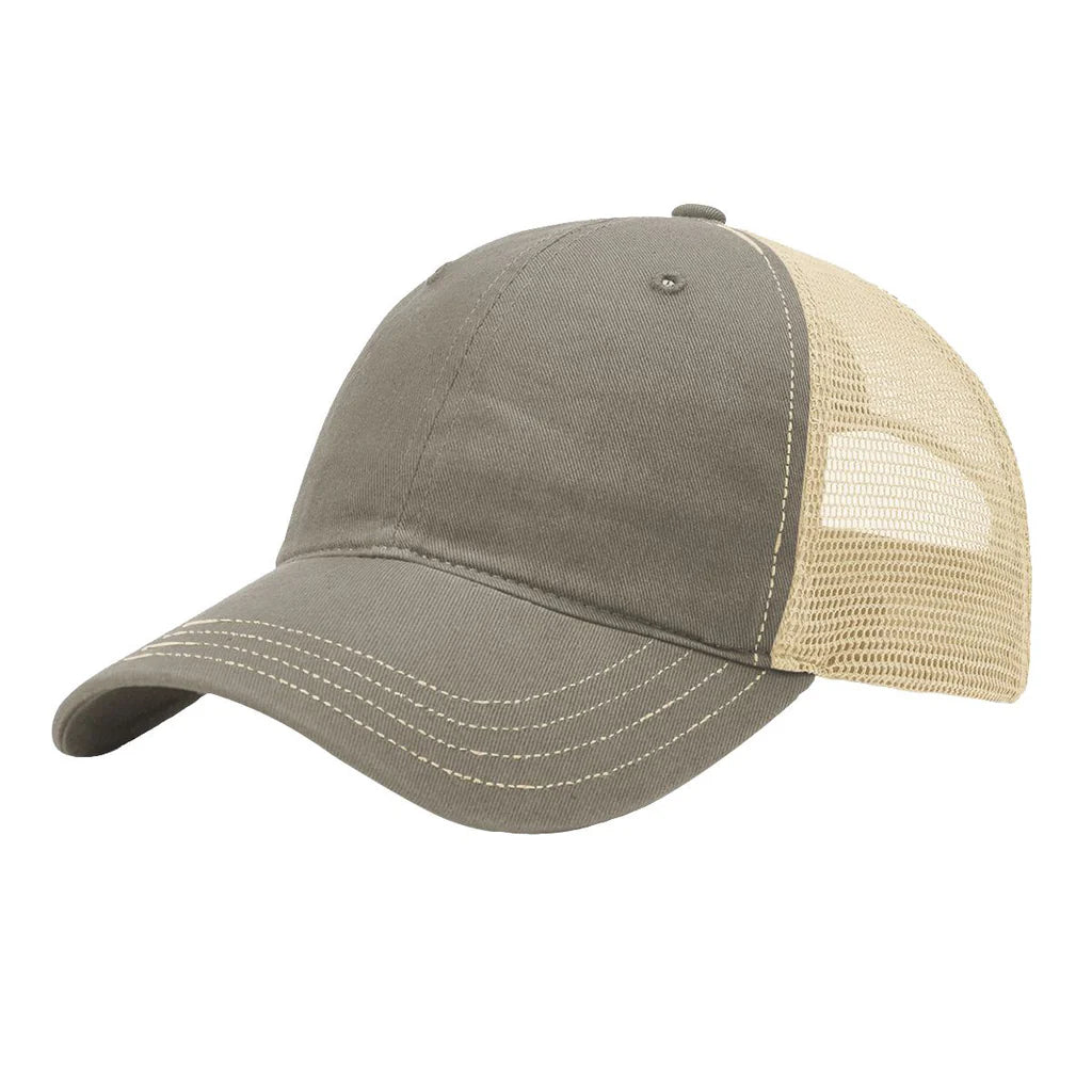 Richardson 111 Garment Washed Trucker Hat – Driftwood/Khaki - Customized with Your Logo