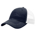 Richardson 111 Garment Washed Trucker Hat – Navy/White - Customized with Your Logo