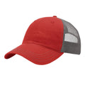 Richardson 111 Garment Washed Trucker Hat – Red/Charcoal - Customized with Your Logo