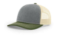 Richardson 112 Classic 6-Panel Trucker Hat – Heather/Birch/Army Olive - Customized with Your Logo