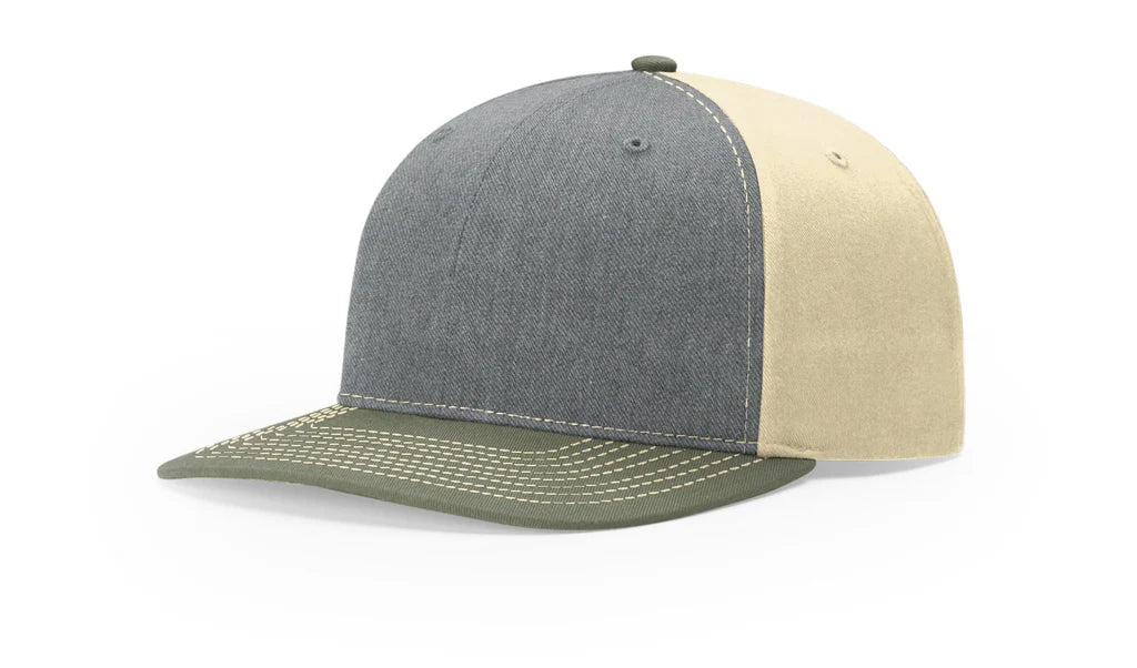 Richardson 312 Twill Back Trucker Hat – H.Grey/Birch/Loden - Customized with Your Logo