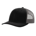 Richardson 112 Classic 6-Panel Trucker Hat – Black/Charcoal - Customized with Your Logo