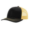 Richardson 112 Classic 6-Panel Trucker Hat – Black/Vegas Gold - Customized with Your Logo