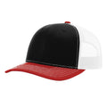 Richardson 112 Classic 6-Panel Trucker Hat – Black/White/Red - Customized with Your Logo