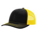 Richardson 112 Classic 6-Panel Trucker Hat – Black/Yellow - Customized with Your Logo