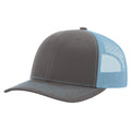 Richardson 112 Classic 6-Panel Trucker Hat – Charcoal/Columbia Blue - Customized with Your Logo