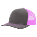 Richardson 112 Classic 6-Panel Trucker Hat – Charcoal/Neon Pink - Customized with Your Logo
