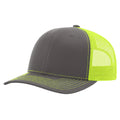 Richardson 112 Classic 6-Panel Trucker Hat – Charcoal/Neon Yellow - Customized with Your Logo