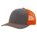 Richardson 112 Classic 6-Panel Trucker Hat – Charcoal/Orange - Customized with Your Logo