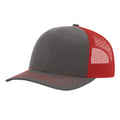 Richardson 112 Classic 6-Panel Trucker Hat –  Charcoal/Red - Customized with Your Logo