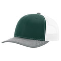 Richardson 112 Classic 6-Panel Trucker Hat –  Dark Green/White/Heather Grey - Customized with Your Logo
