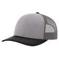 Richardson 112 Classic 6-Panel Trucker Hat –  Grey/Charcoal/Black - Customized with Your Logo
