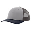 Richardson 112 Classic 6-Panel Trucker Hat –  Grey/Charcoal/Navy - Customized with Your Logo