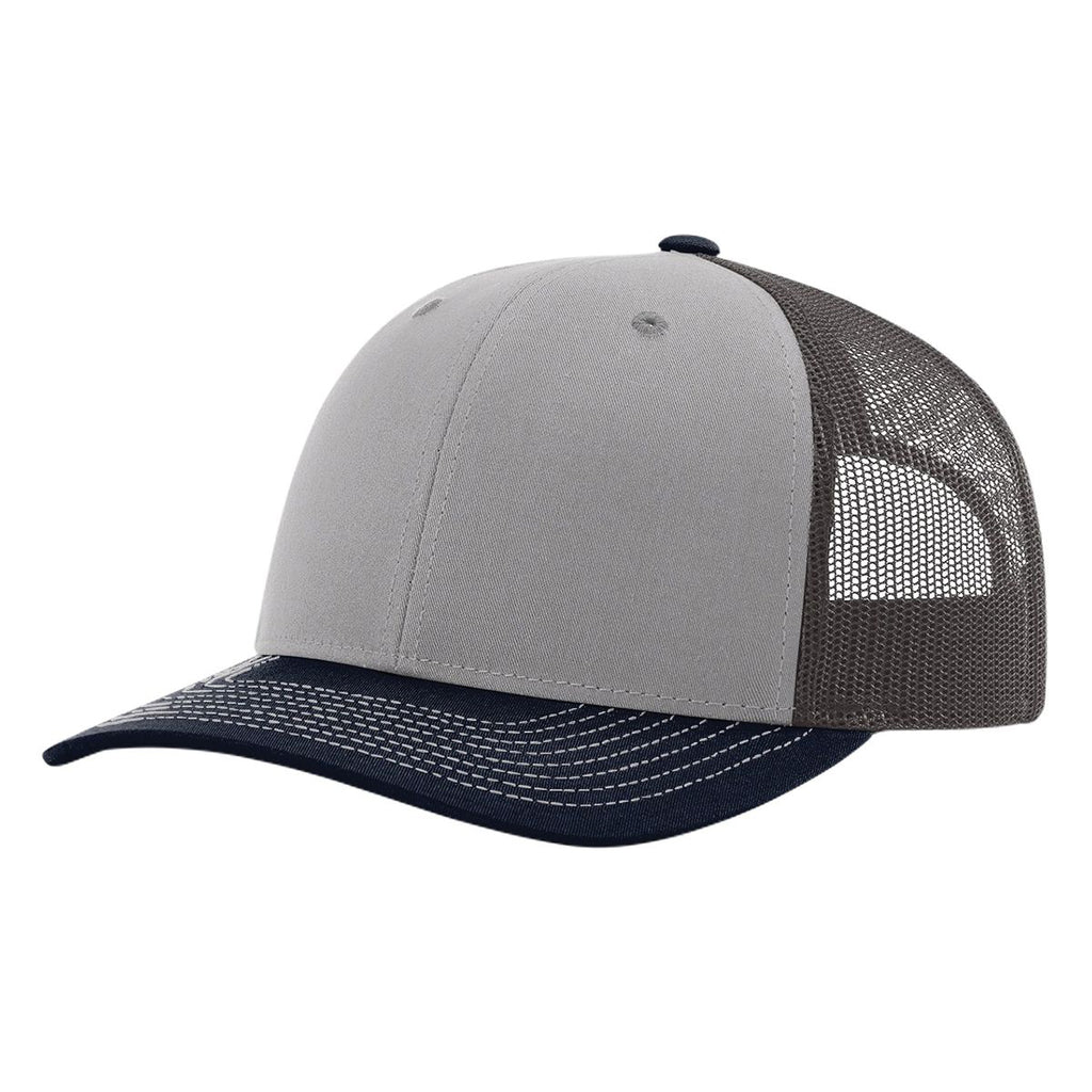 Richardson 112 Classic 6-Panel Trucker Hat –  Grey/Charcoal/Navy - Customized with Your Logo