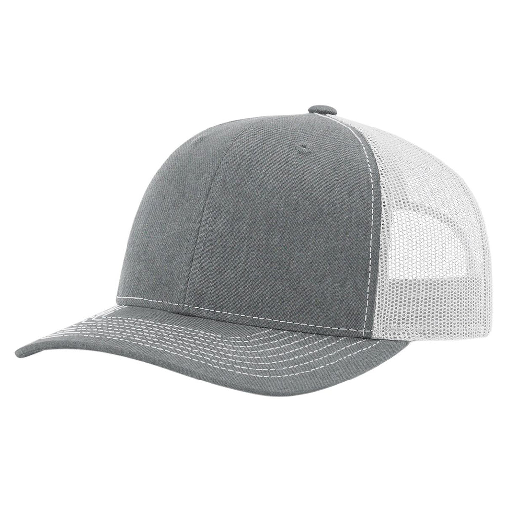 Richardson 112 Classic 6-Panel Trucker Hat – Heather Grey/Light Grey - Customized with Your Logo