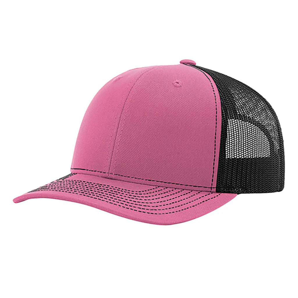 Richardson 112 Classic 6-Panel Trucker Hat – Hot Pink/Black - Customized with Your Logo
