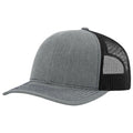 Richardson 112 Classic 6-Panel Trucker Hat –  Heather Grey/Black - Customized with Your Logo