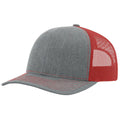Richardson 112 Classic 6-Panel Trucker Hat – Heather Grey/Red- Customized with Your Logo