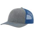 Richardson 112 Classic 6-Panel Trucker Hat – Heather Grey/Royal - Customized with Your Logo