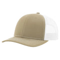 Richardson 112 Classic 6-Panel Trucker Hat –  Khaki/White - Customized with Your Logo