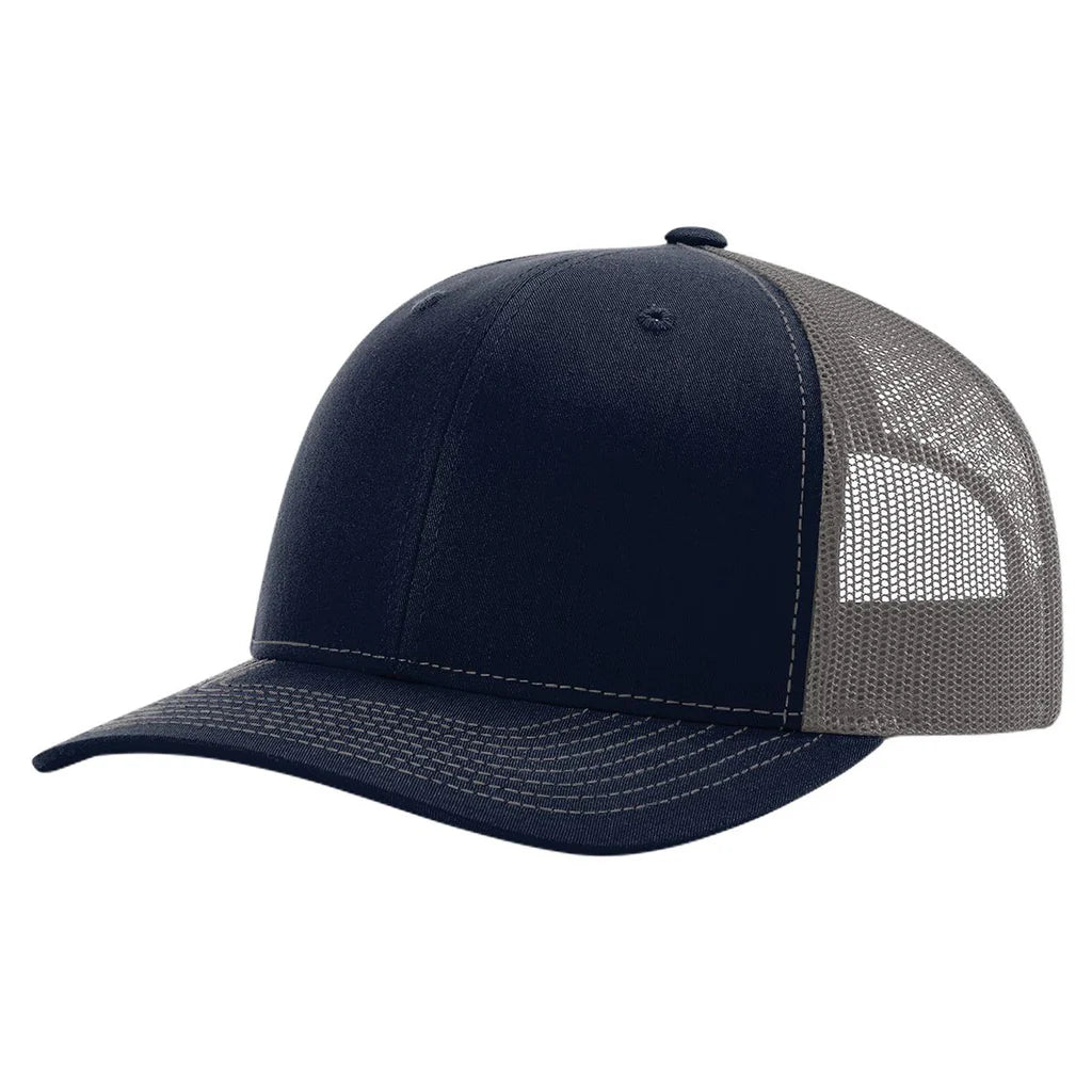 Richardson 112 Classic 6-Panel Trucker Hat – Navy/Charcoal - Customized with Your Logo