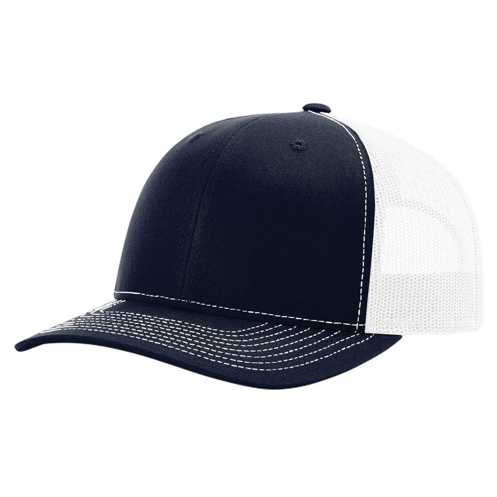 Richardson 112 Classic 6-Panel Trucker Hat – Navy/White - Customized with Your Logo