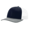 Richardson 112 Classic 6-Panel Trucker Hat – Navy/White/Heather Grey - Customized with Your Logo