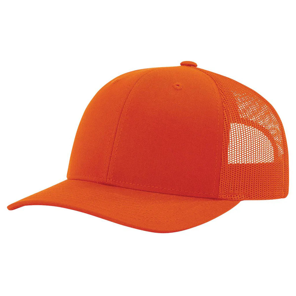 Richardson 112 Classic 6-Panel Trucker Hat – Orange - Customized with Your Logo