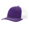 Richardson 112 Classic 6-Panel Trucker Hat –  Purple/White - Customized with Your Logo