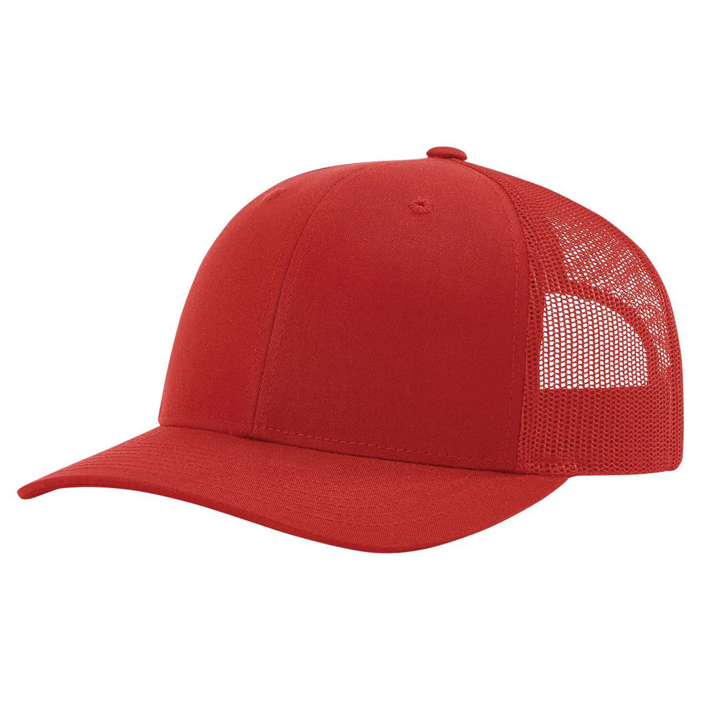 Richardson 112 Classic 6-Panel Trucker Hat –  Red - Customized with Your Logo
