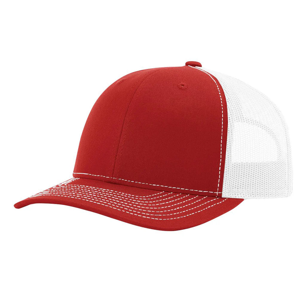 Richardson 112 Classic 6-Panel Trucker Hat –  Red/White - Customized with Your Logo