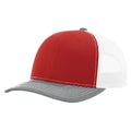 Richardson 112 Classic 6-Panel Trucker Hat –  Red/White/Heather Grey - Customized with Your Logo