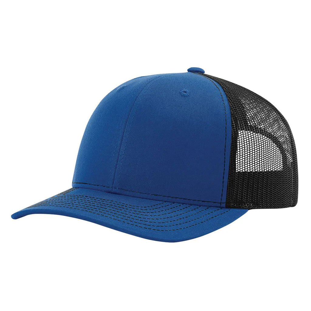 Richardson 112 Classic 6-Panel Trucker Hat – Royal/Black - Customized with Your Logo