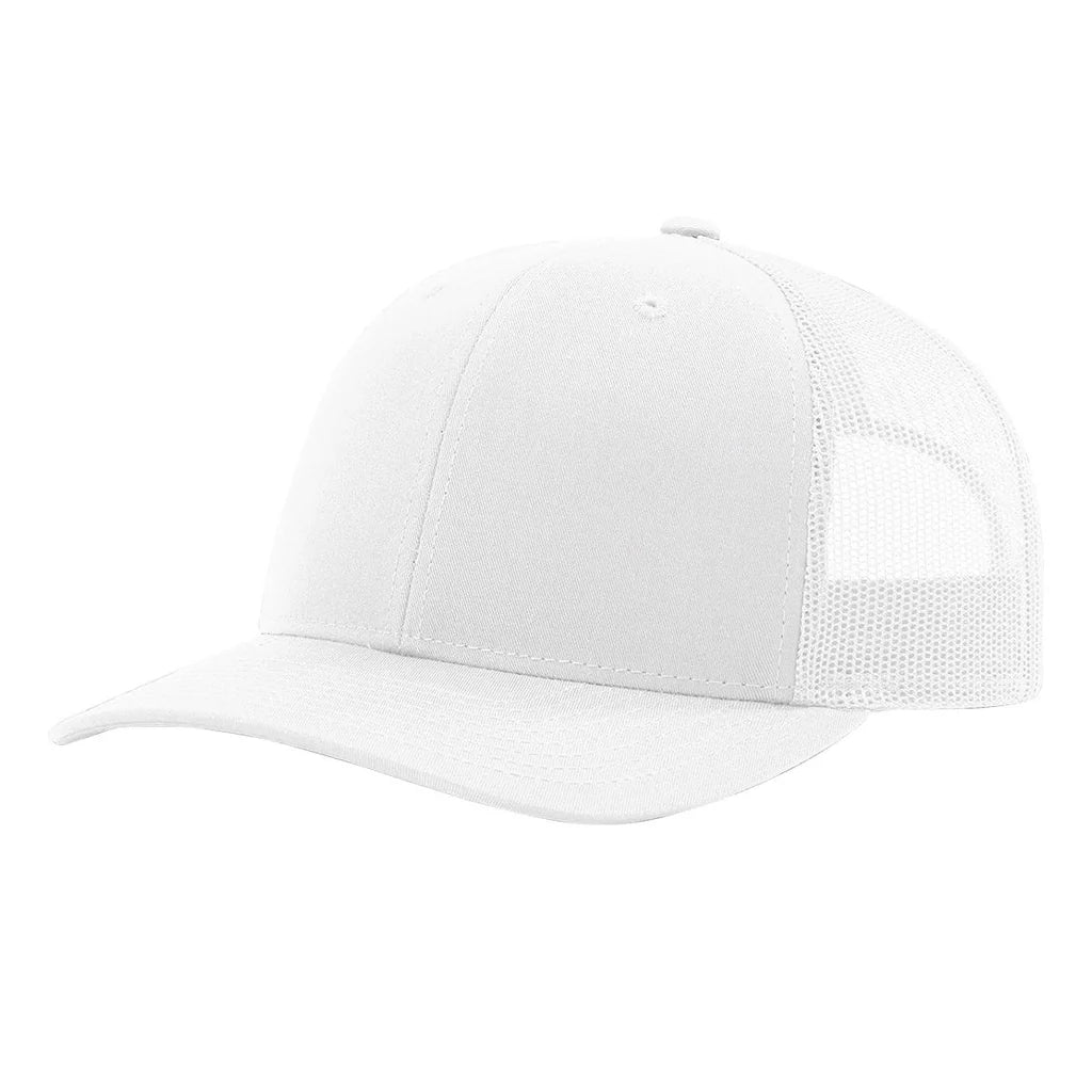 Richardson 112 Classic 6-Panel Trucker Hat – White - Customized with Your Logo