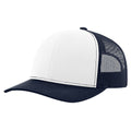 Richardson 112 Classic 6-Panel Trucker Hat – White/Navy - Customized with Your Logo